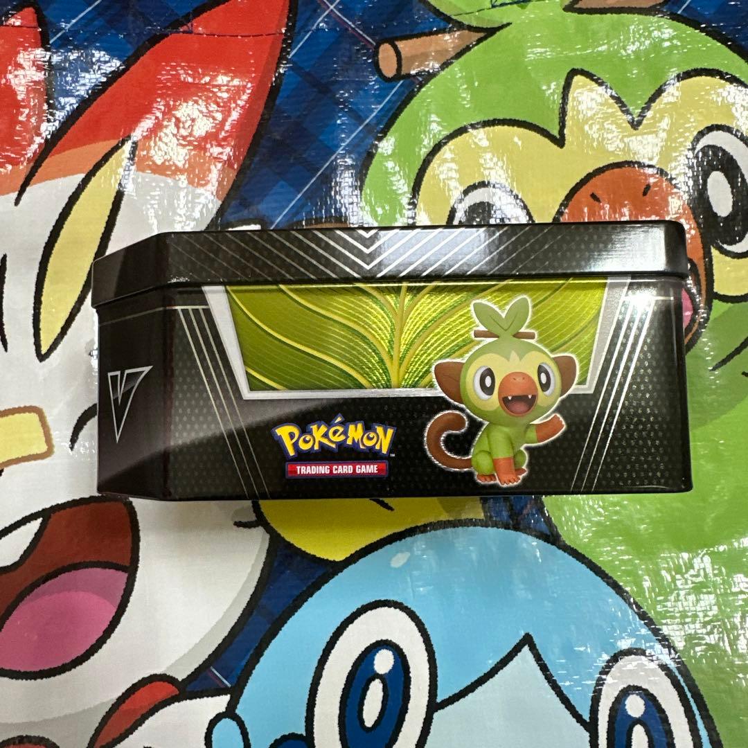 ポケモン　海外　缶ケース③ メッソン　ヒバニー　サルノリ