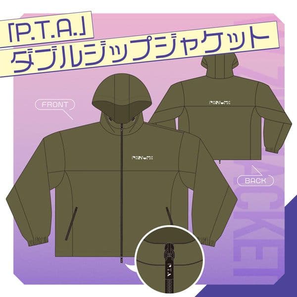 P.T.A. ダブルジップジャケット Lサイズ オリーブ