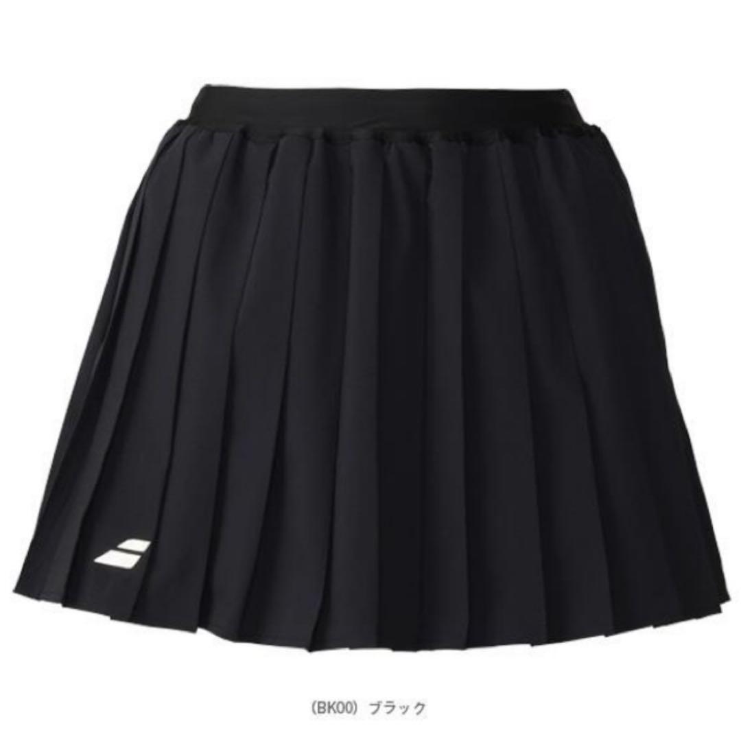 新品 バボラBWG5421 2025SSプリーツスコート ブラック XL テニス