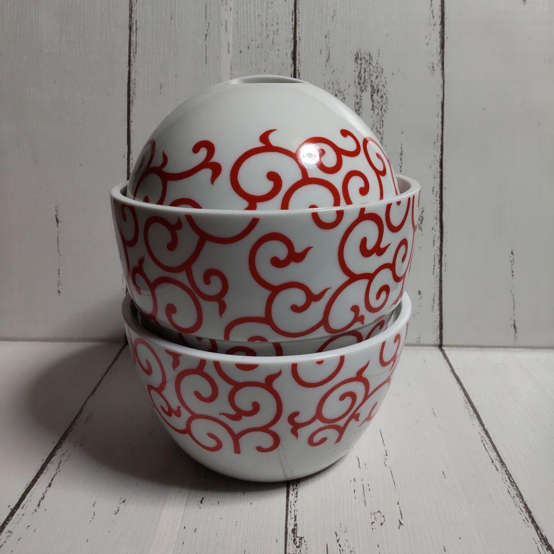 チキンラーメン非売品　唐草　陶器　ラーメン鉢セット