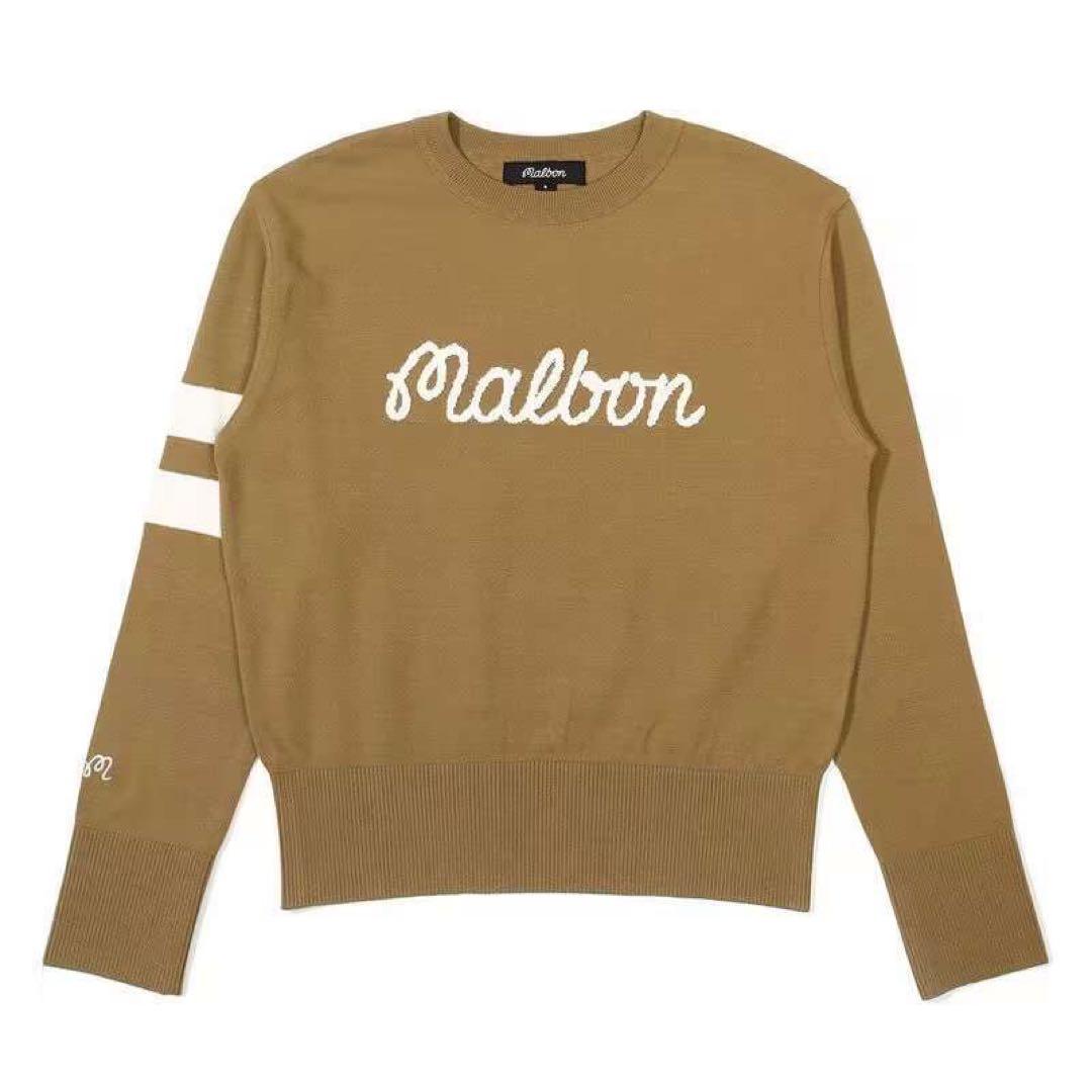 マルボンゴルフ Malbon 女トップス 長袖 セーター ニット冬春