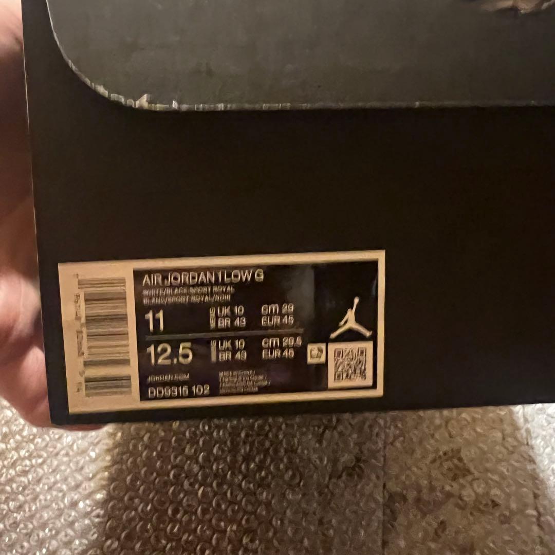 aj1 low golf 白黒青　ロイヤルブルー29cm新品未使用タグ付き
