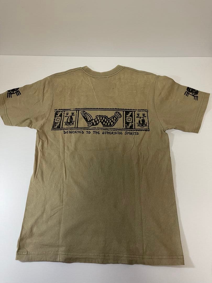 雷魚　アザーサイド　Tシャツ　ベージュ　size M