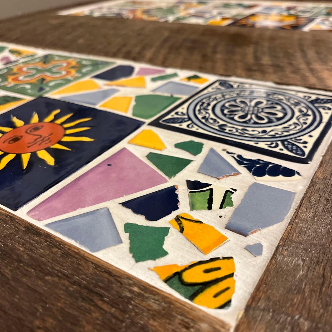 一点物　古材　メキシカンタイル　オーダーテーブル　カフェ
