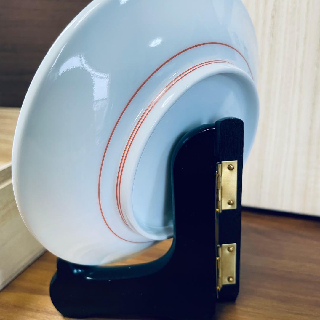 十五代柿右衛門 錦草文 額皿 15cm 共箱付