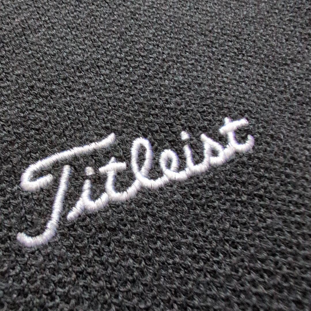 【極美品】タイトリストゴルフ　モックネックリブ袖ニット　黒　M