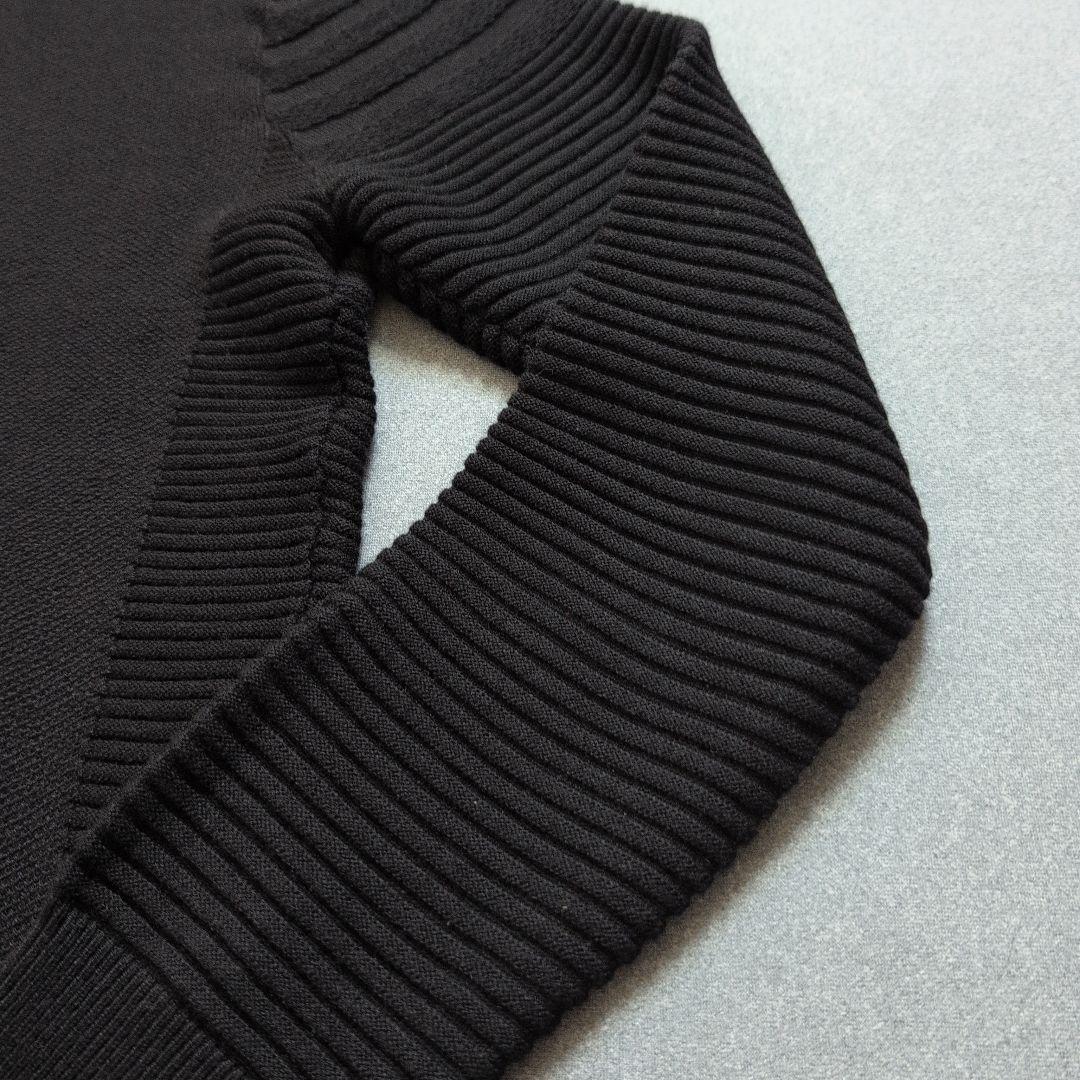【極美品】タイトリストゴルフ　モックネックリブ袖ニット　黒　M