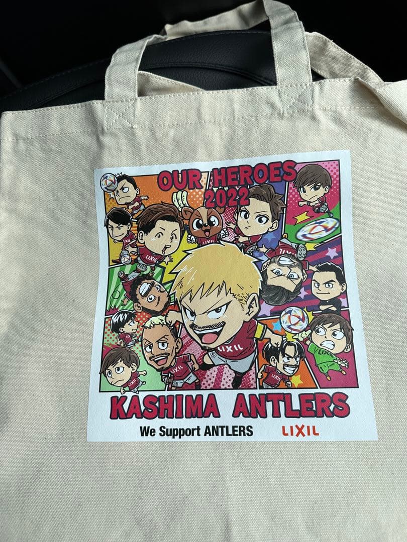鹿島アントラーズ　LIXIL×SPORTS 千田純生先生イラスト　トートバッグ
