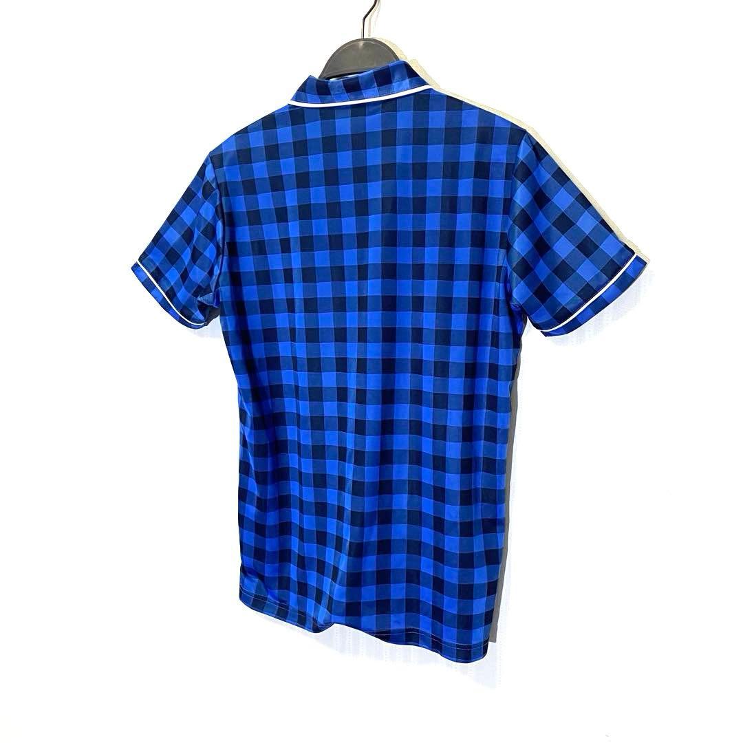 ★美品★Munsingwear★メンズ ゴルフウェア ポロシャツ チェック柄
