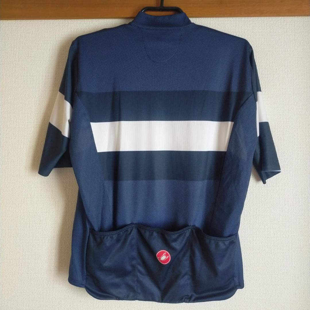 美品　Castelli カステリ　サイクルジャージ ネイビー　ホワイト　XL