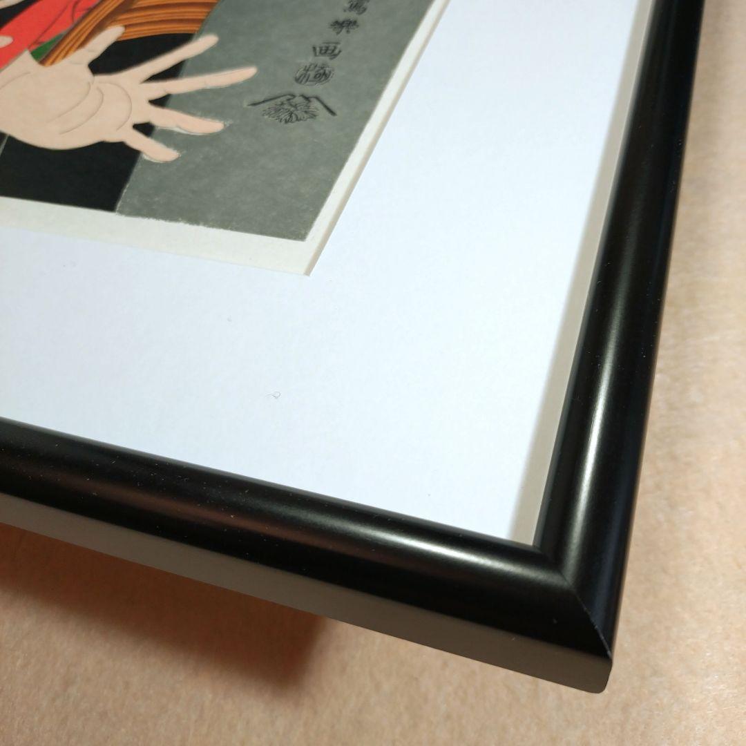 写楽 浮世絵 額装品 現代版 復刻リトグラフ 役者絵 歌舞伎 大谷鬼次 江戸兵衛
