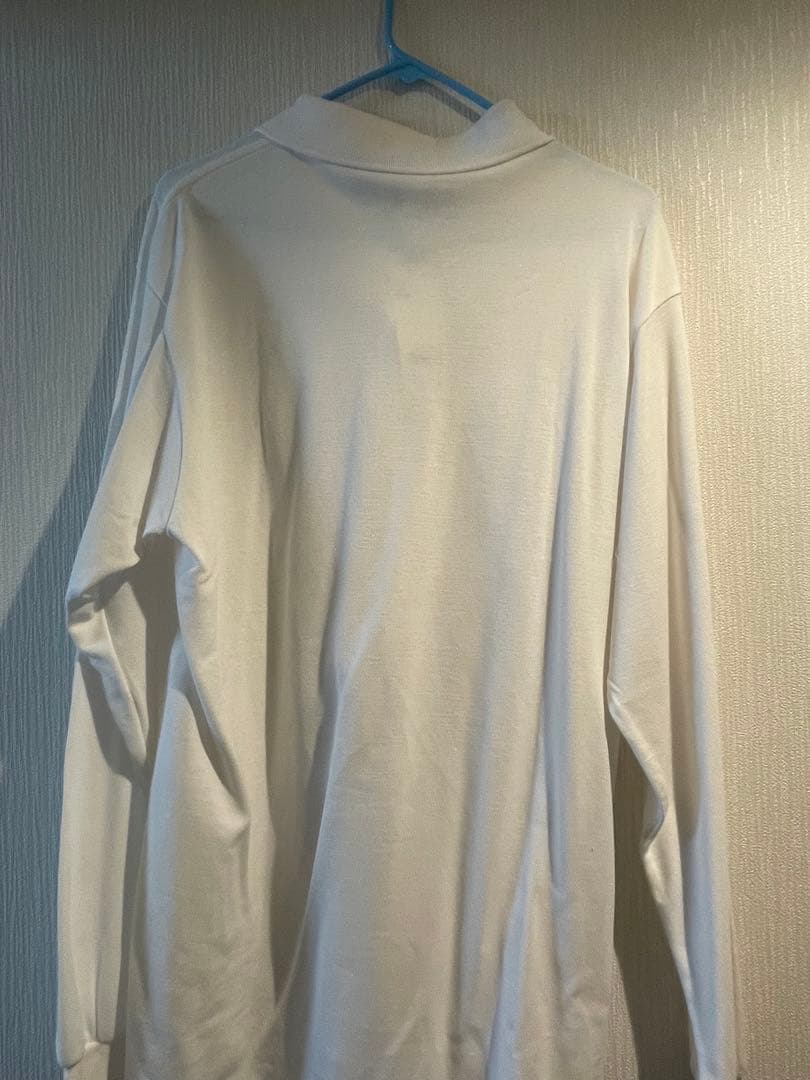 ト*ム様 【タグ付き、シミ有】LACOSTE ホワイト 長袖ポロシャツ