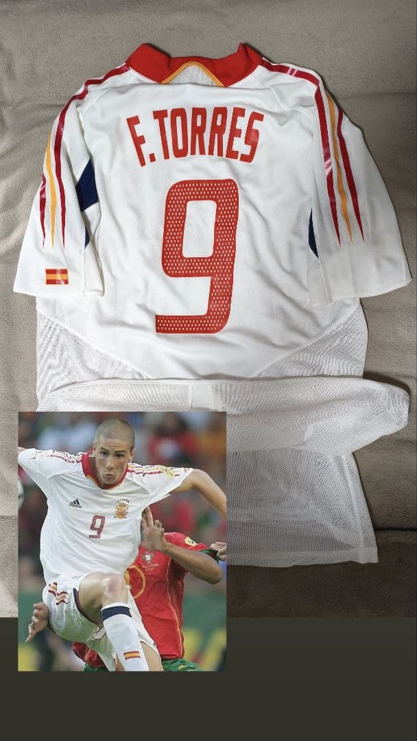 ウェア F. TORRES #9 Spain away 2004/05 2 layers