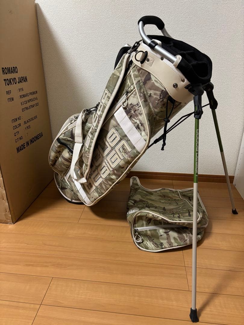 DOCUS DESIGN ドゥーカスデザイン迷彩キャディバッグ　ヘッドカバー付き