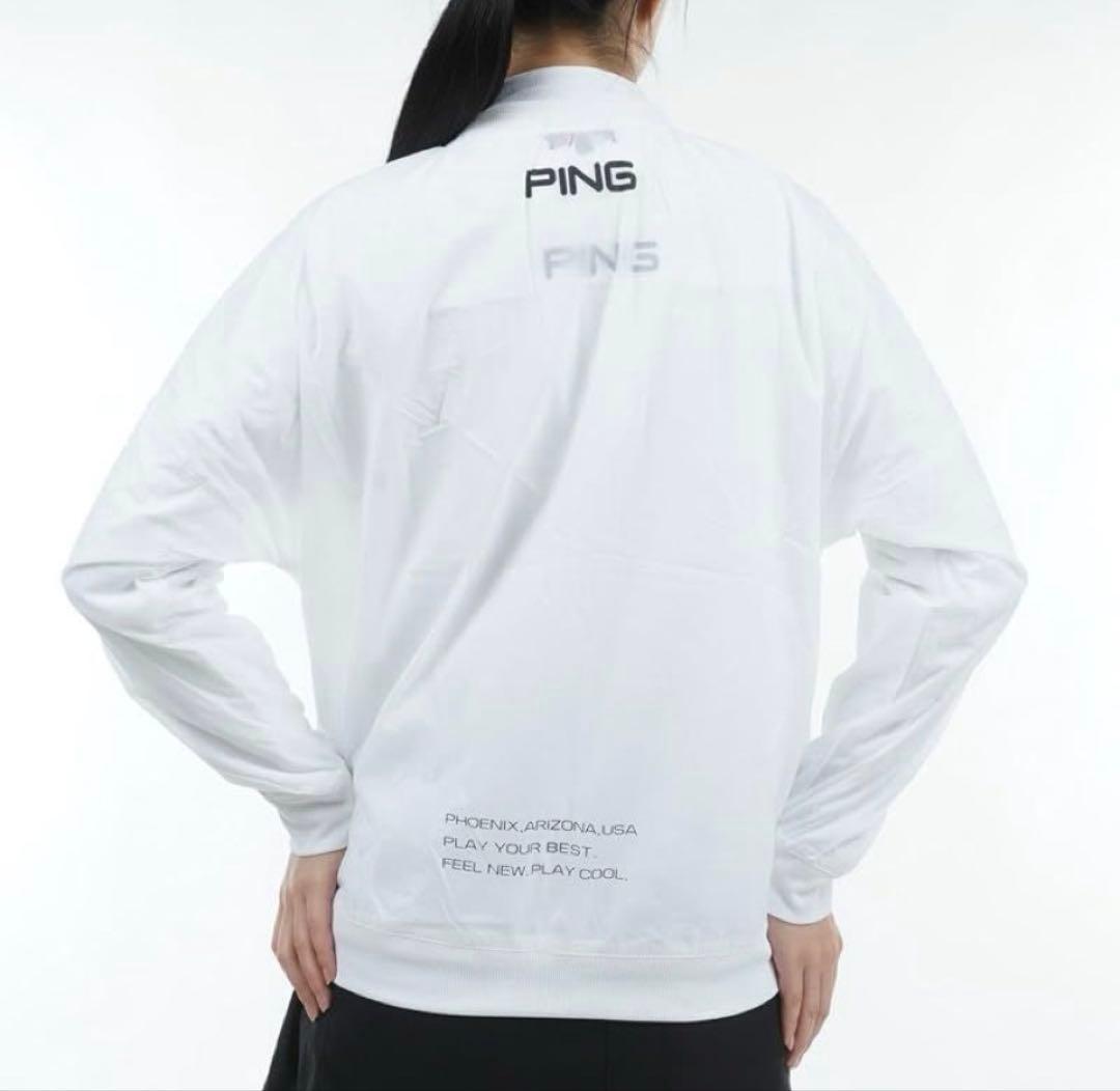 M 新品　PING ツインレイヤードアウター ブルゾン レディース　ホワイト