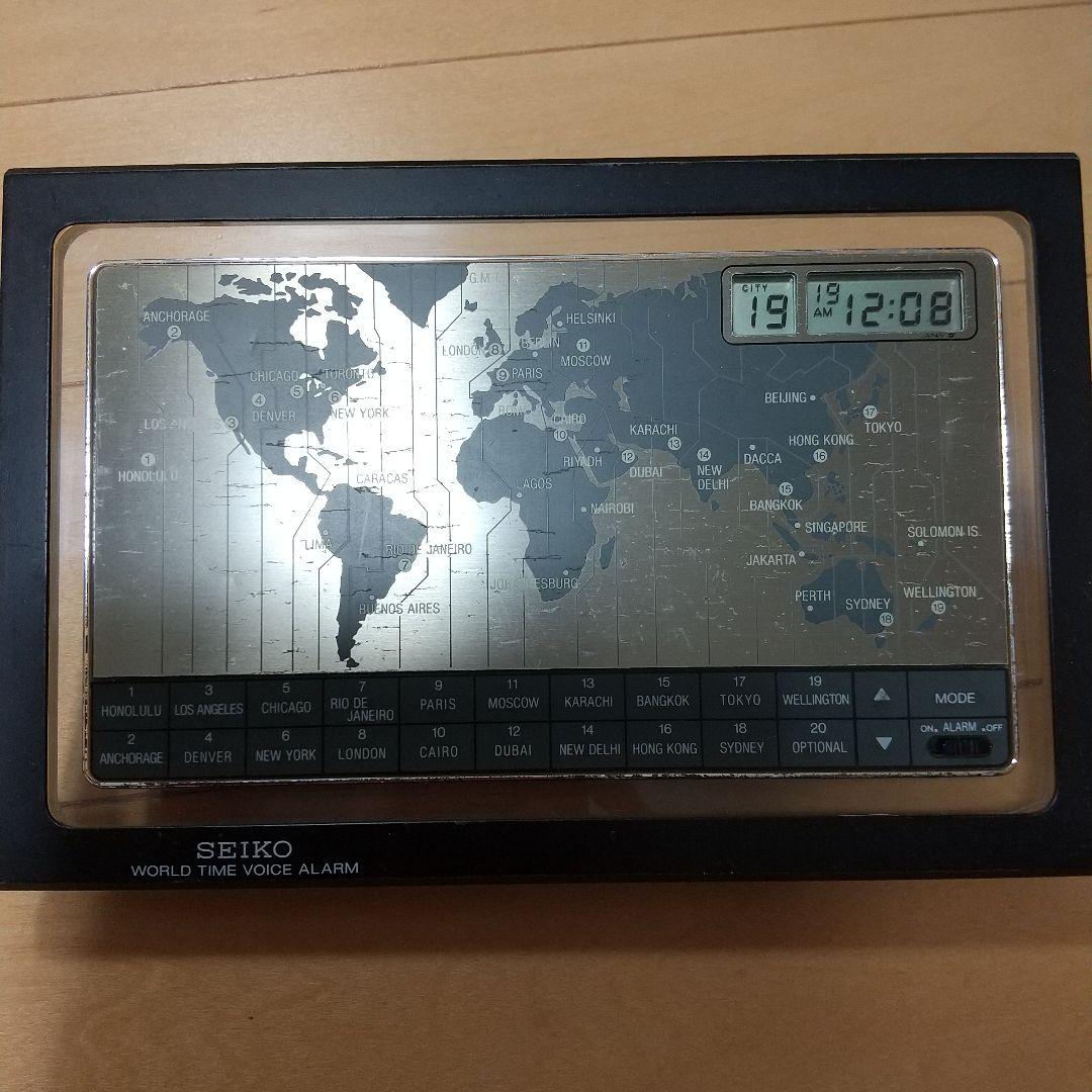 インテリア時計 SEIKO WORLD TIME VOICE ALARM
