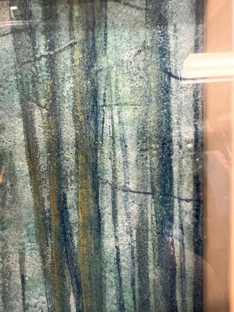 心落ち着く油絵　山道　宇佳　サイズ絵画22.7X15.7額40X23x5.8㎝