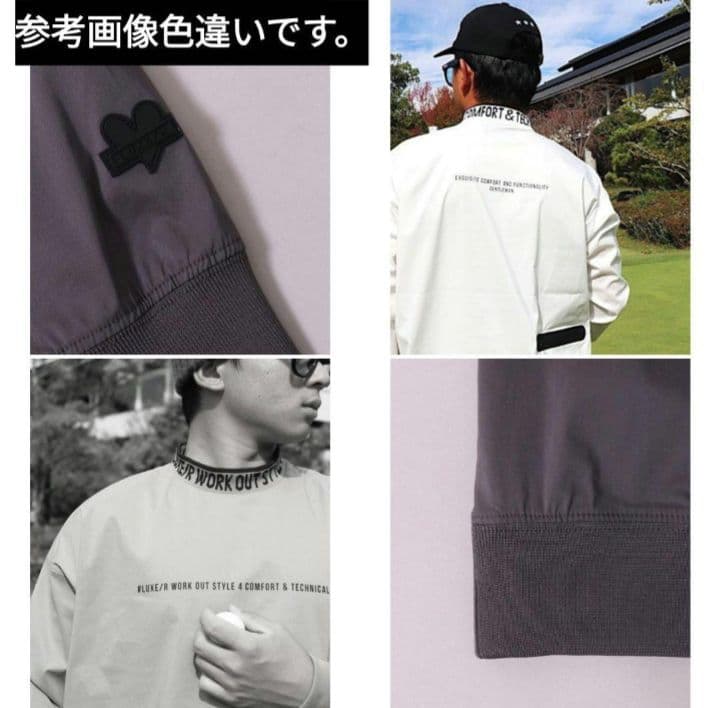 LUXE/R GOLF ストレッチ布帛プルオーバー 45852BKXL③