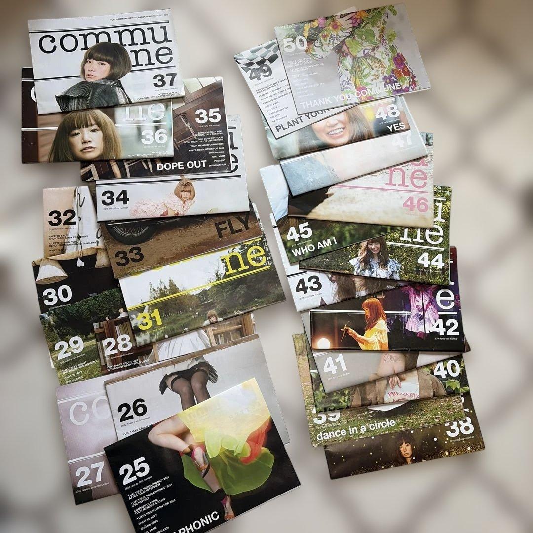 YUKIファンクラブ会報「commune」#25〜50＆グッズ