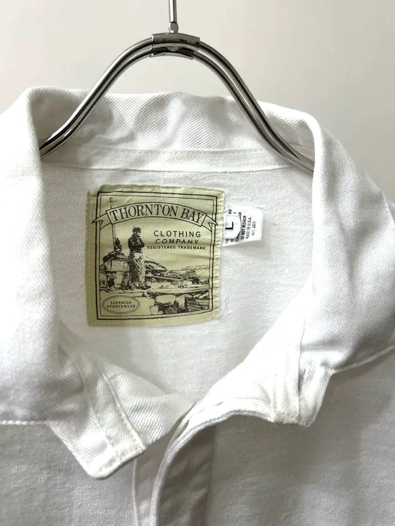90s USA製 THORNTON BAY Lsize ラガーシャツ ボーダー