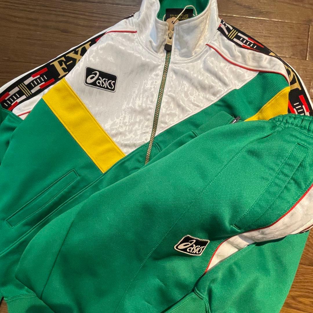 90's asics アシックス　F-XI ジャージ　セットアップ　Oサイズ
