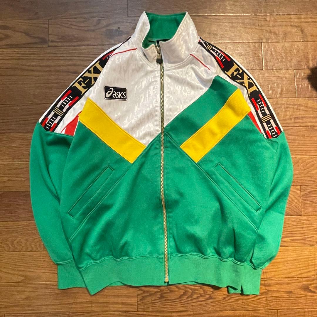 90's asics アシックス　F-XI ジャージ　セットアップ　Oサイズ