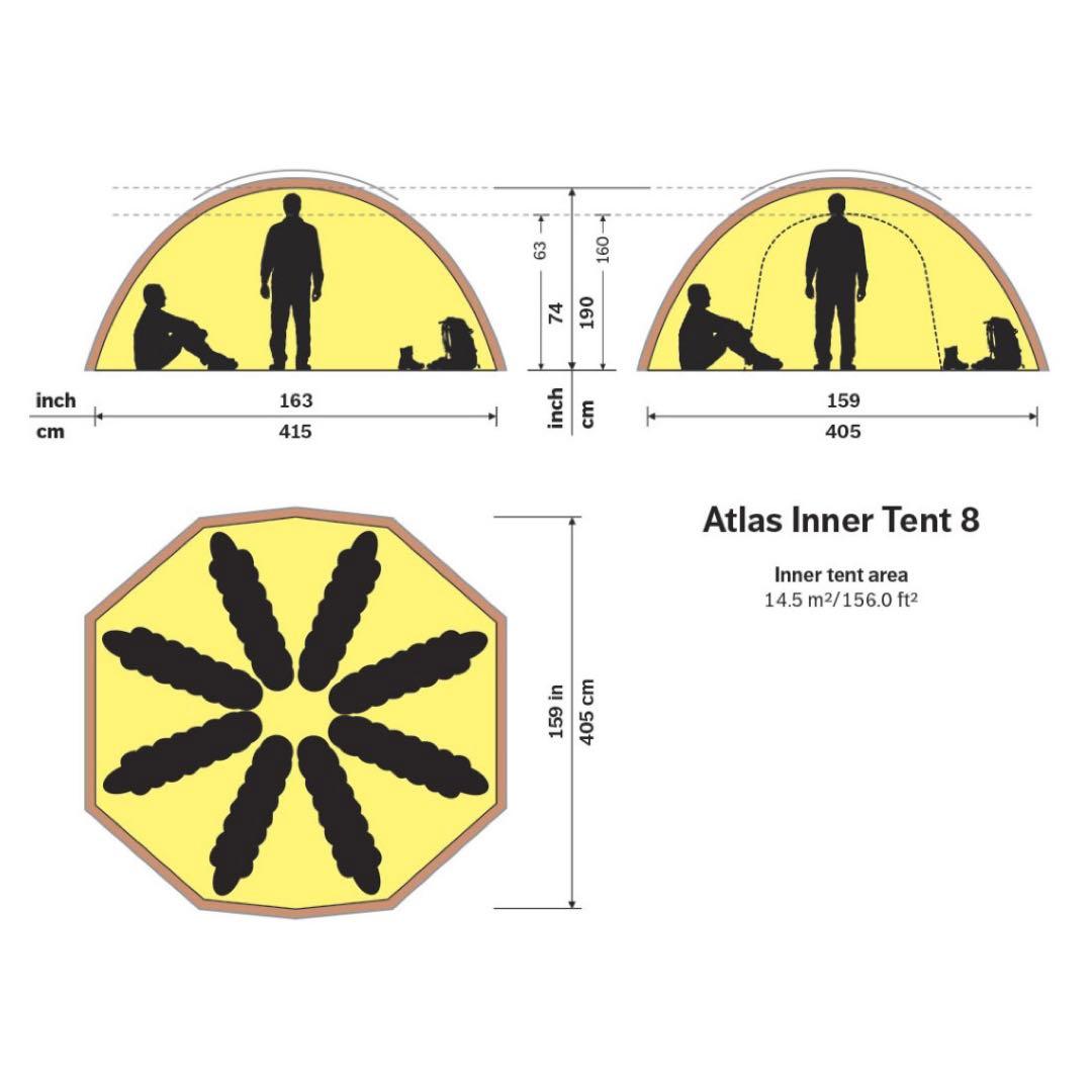 x*z様 HILLEBERG ATLAS フルインナーテント8＋ダブルベスタビュ