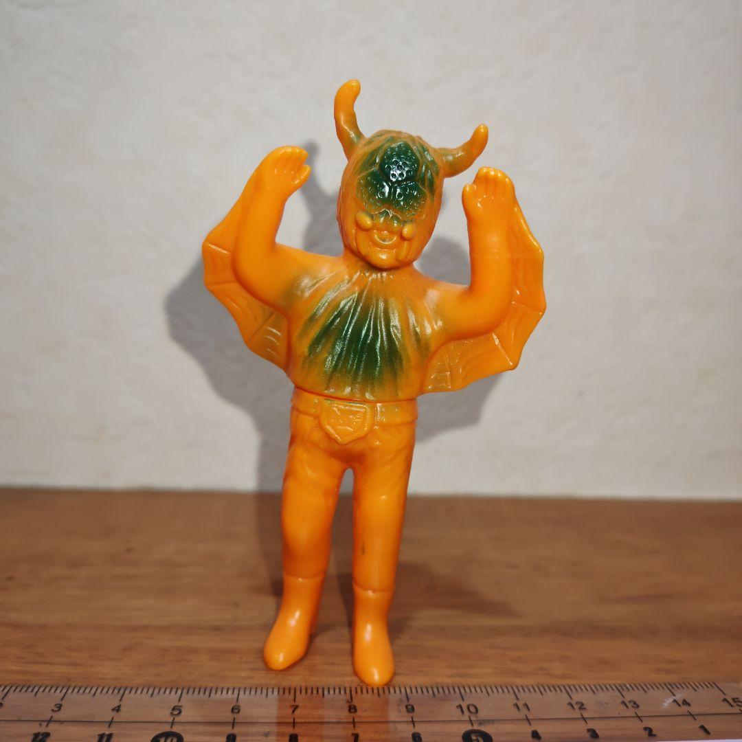 昭和年代当時物 ユニファイブ製刻印 仮面ライダー 【蜘蛛男】ミニソフビ☆希少品☆