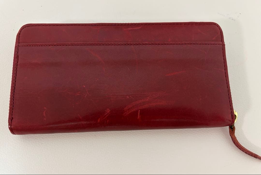 ヴィッセル神戸 オイルバケッタ 長財布 クリムゾン