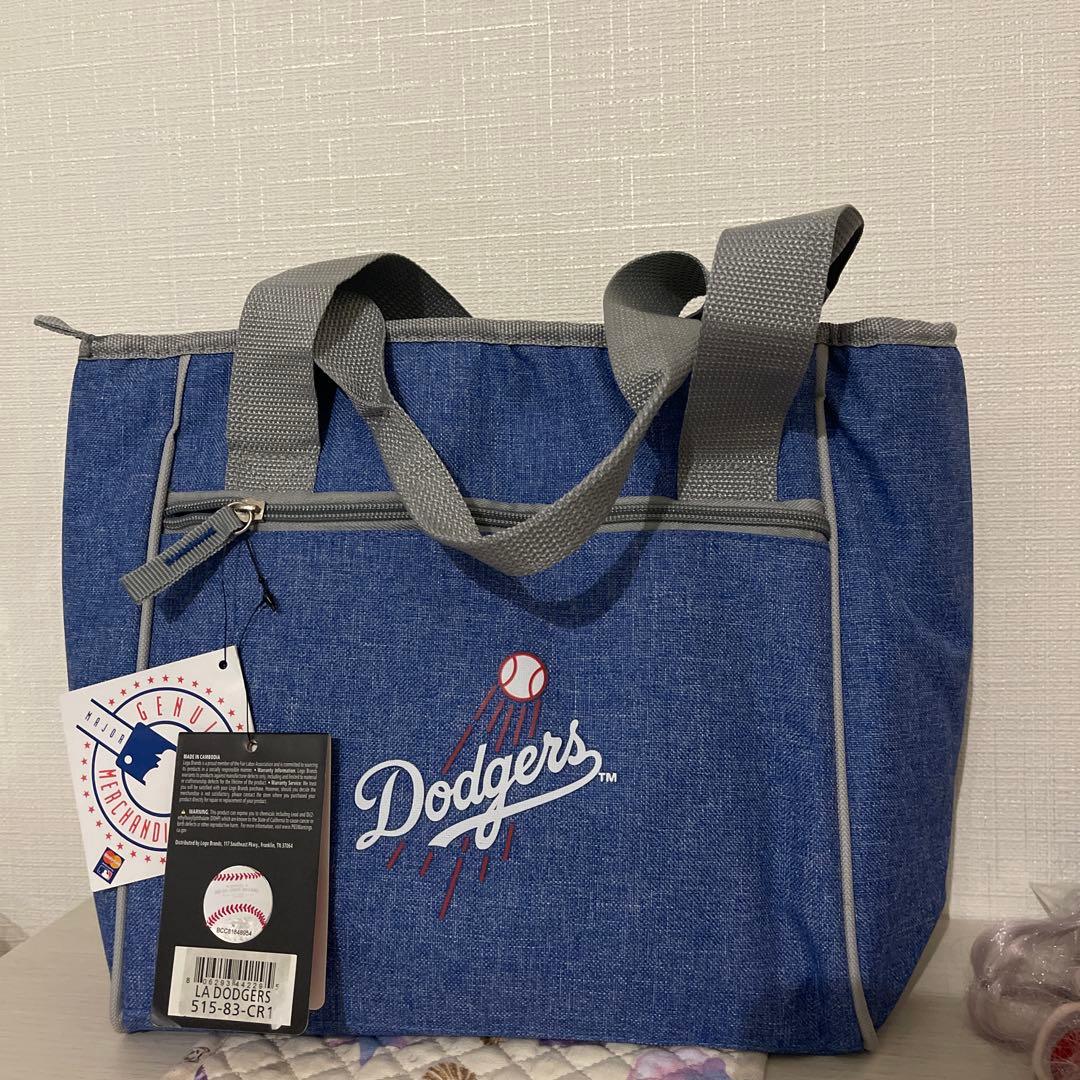 新品タグ付　ロサンゼルス・ドジャース　 球場購入 デニム風生地クーラーバッグ