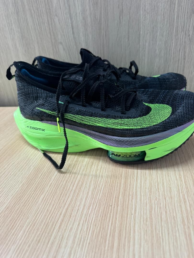Nike AIR Zoom ブラック/グリーン 初代アルファフライNEXT%FK