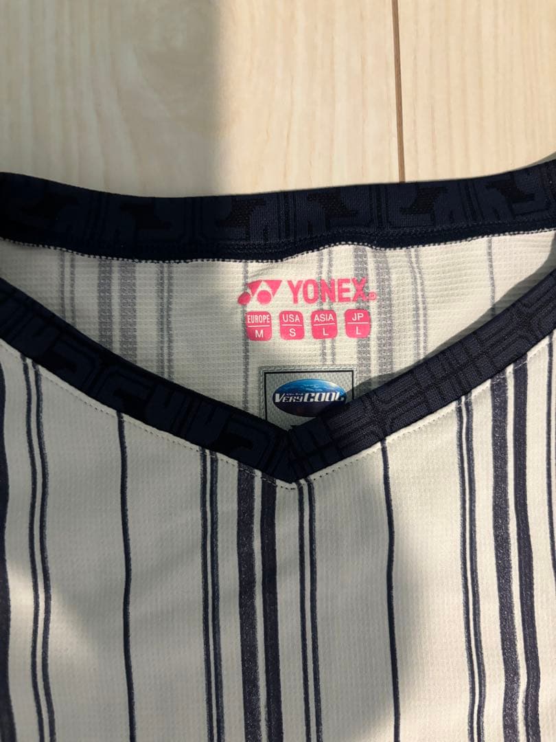 YONEX ヨネックスストライプ テニスウェアレディース L