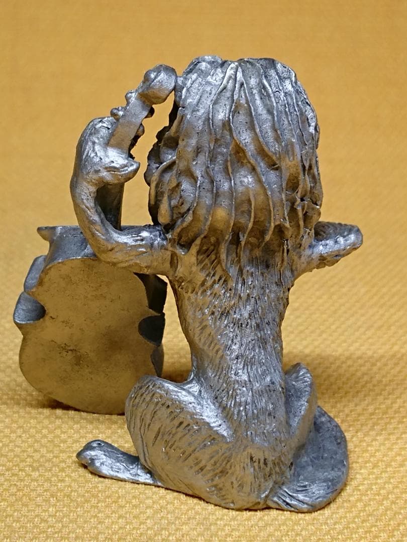 獅子　ライオン　金属　チェロ　置物　インテリア　工芸品　美術品　A3280