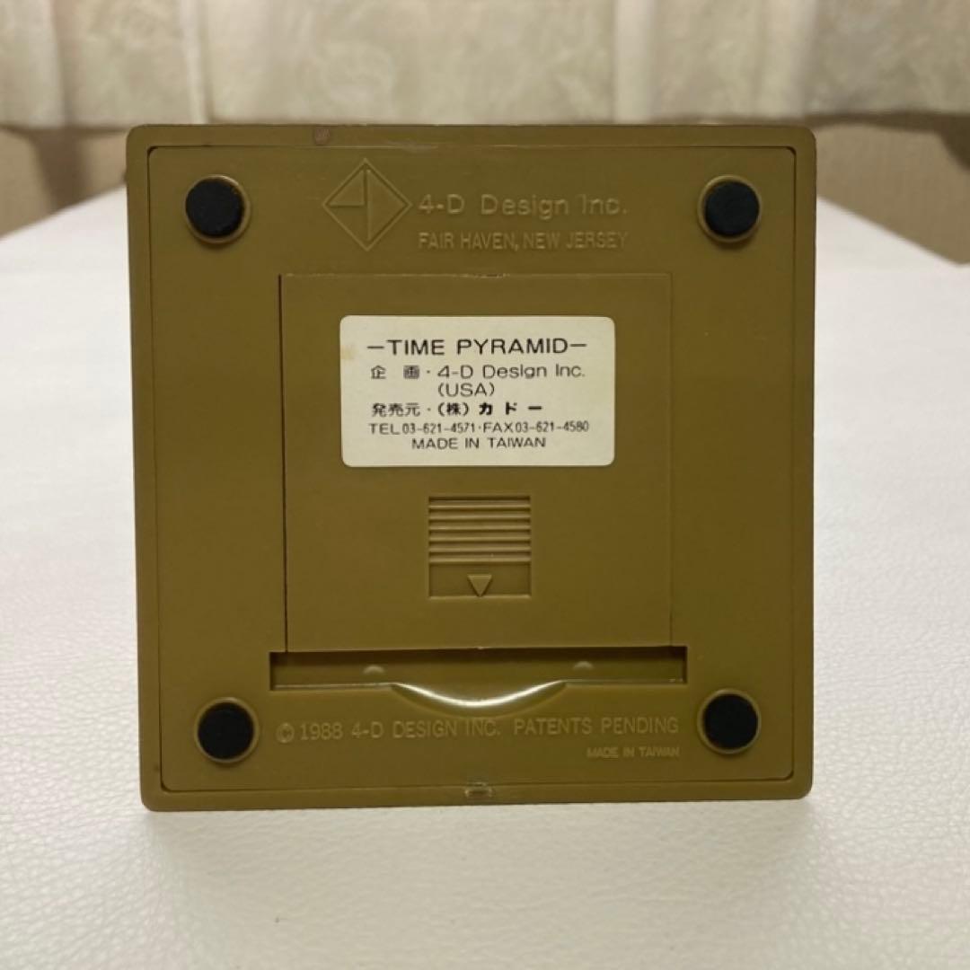 TIME PYRAMID 置き時計 ピラミッド型 回転式 ゴールド 置物 レトロ