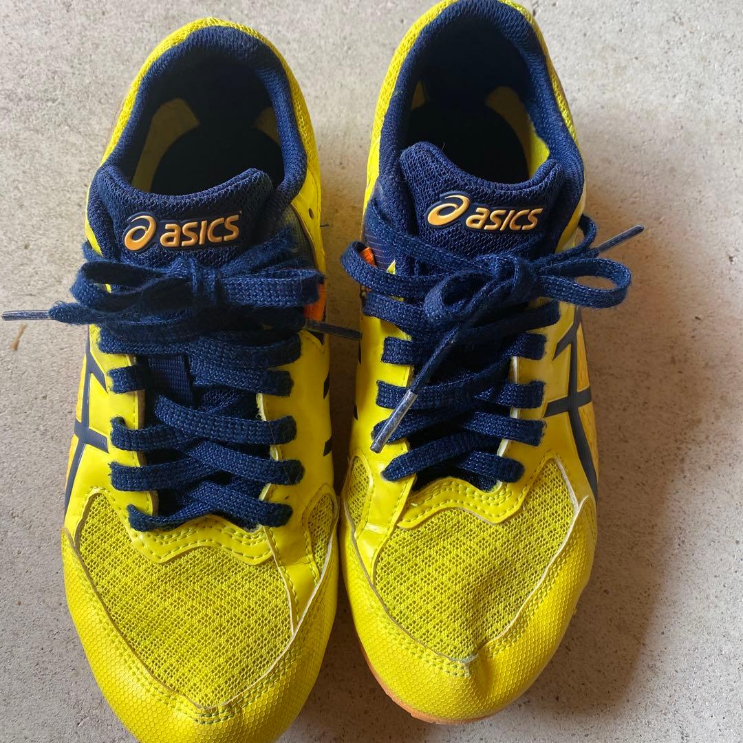 asics EF-1 スパイクシューズ イエロー/ネイビー