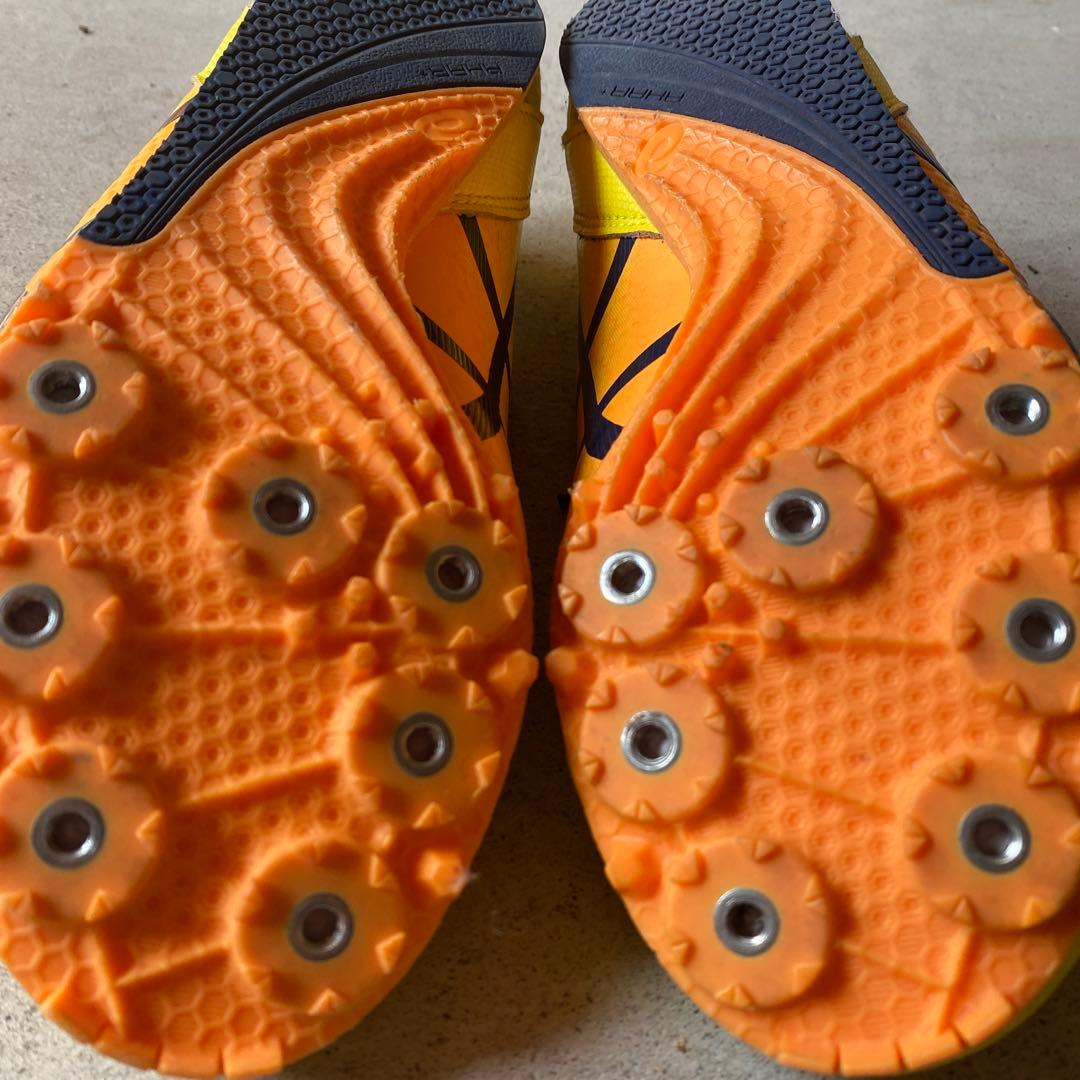 asics EF-1 スパイクシューズ イエロー/ネイビー