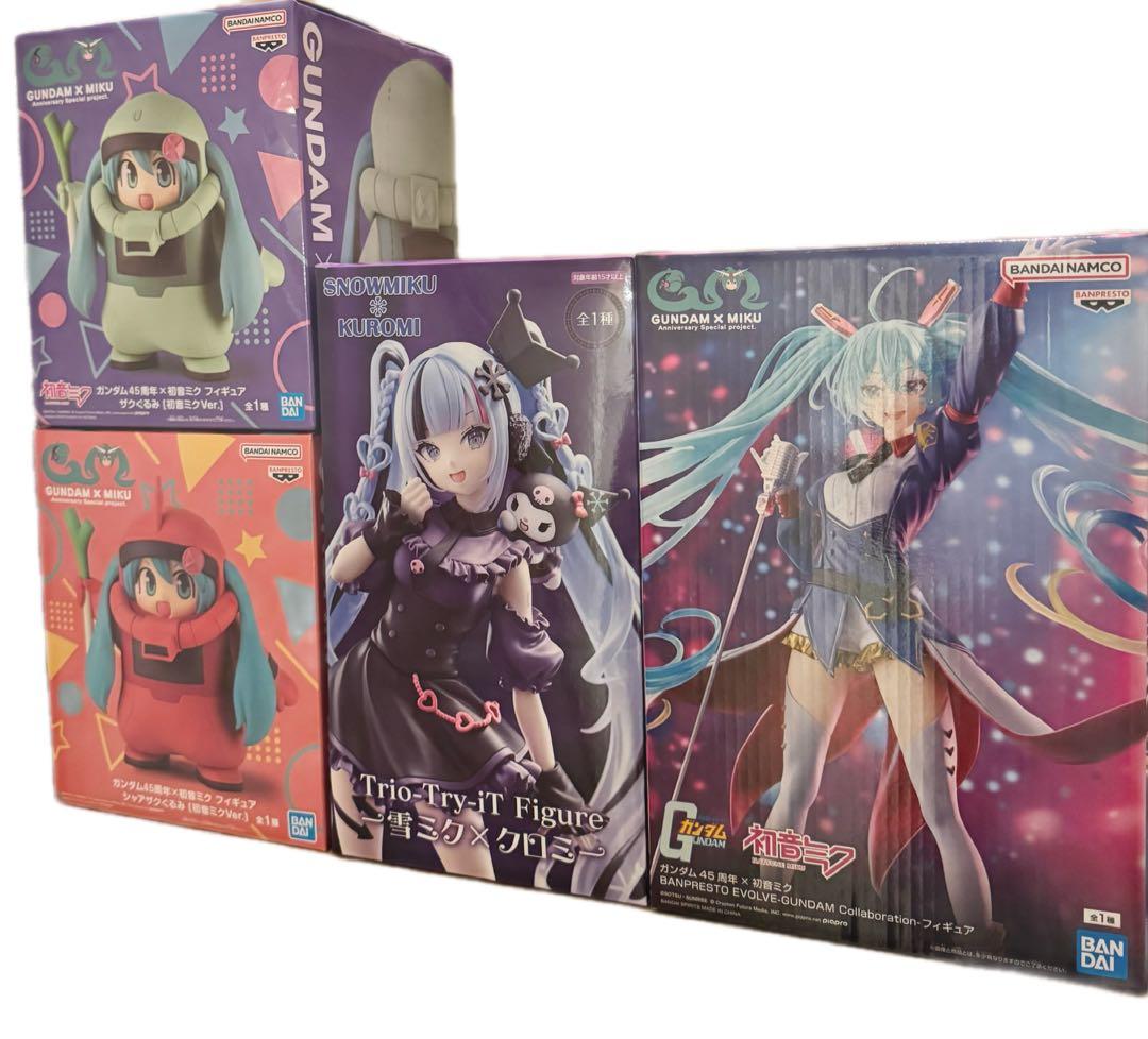 クロミ KUROMI ガンダム45周年 x 初音ミク フィギュア 4体まとめ売り