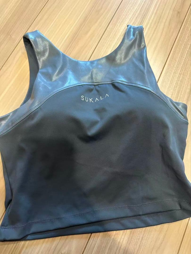 SUKALA新品未使用　シマープリントショートタンクトップ　L