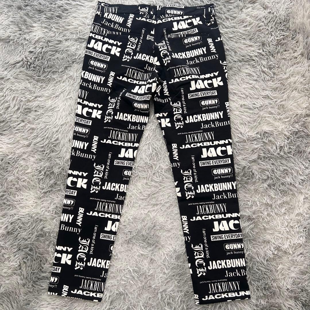 新品　ジャックバニー　パンツ　ストレッチ　ブラック　総柄　春秋冬　サイズ6
