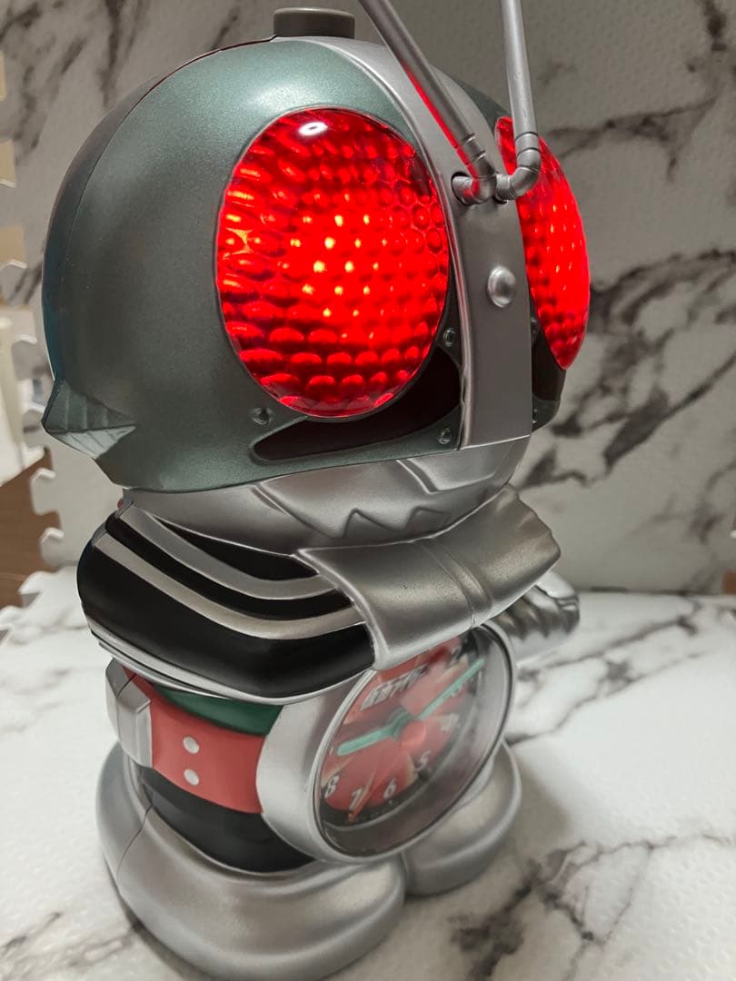★希少 リズム（RHYTHM）の「仮面ライダー 目覚まし時計 メーカー生産終了
