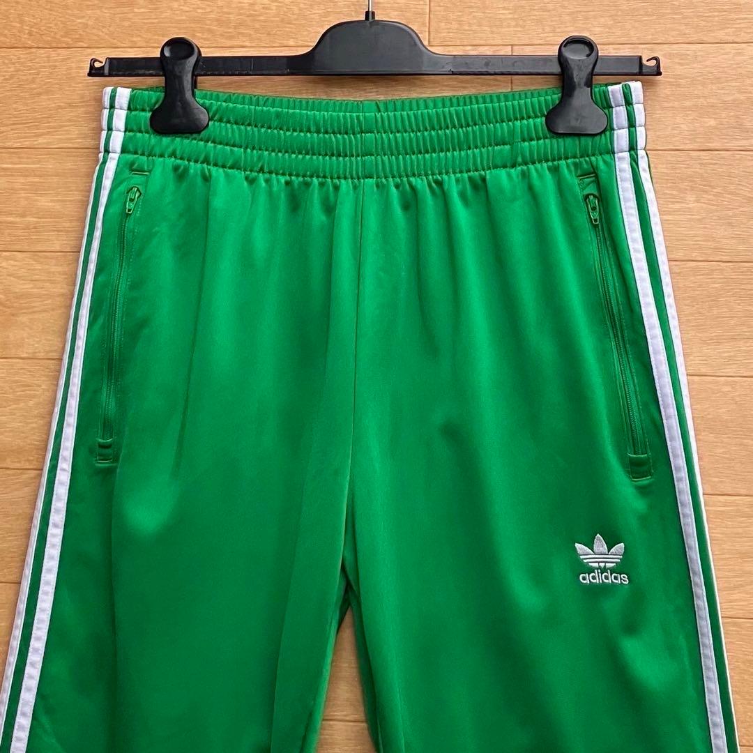 美品 M アディダスオリジナルス トラックパンツ ファイヤーバード 緑 ジャージ