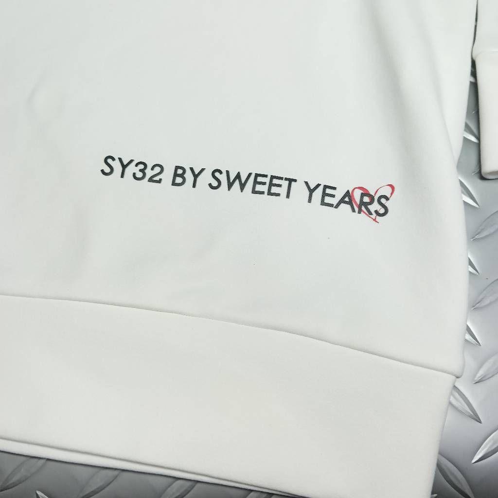 SY32 by SWEET YEARS ゴルフウェア ジップアップ シャツ 白