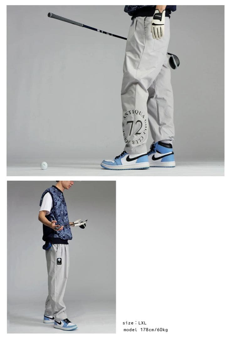 ANTIQUA GOLF × STCH＊ロゴ入りパンツ ゴルフ ユニセックス