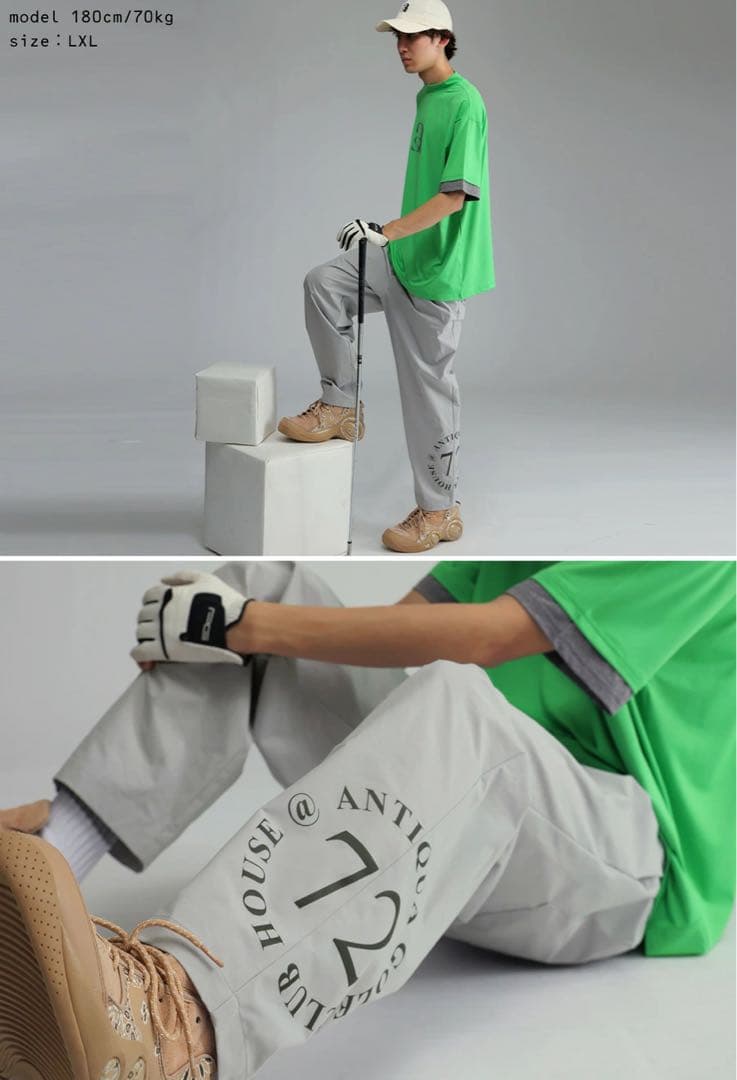 ANTIQUA GOLF × STCH＊ロゴ入りパンツ ゴルフ ユニセックス