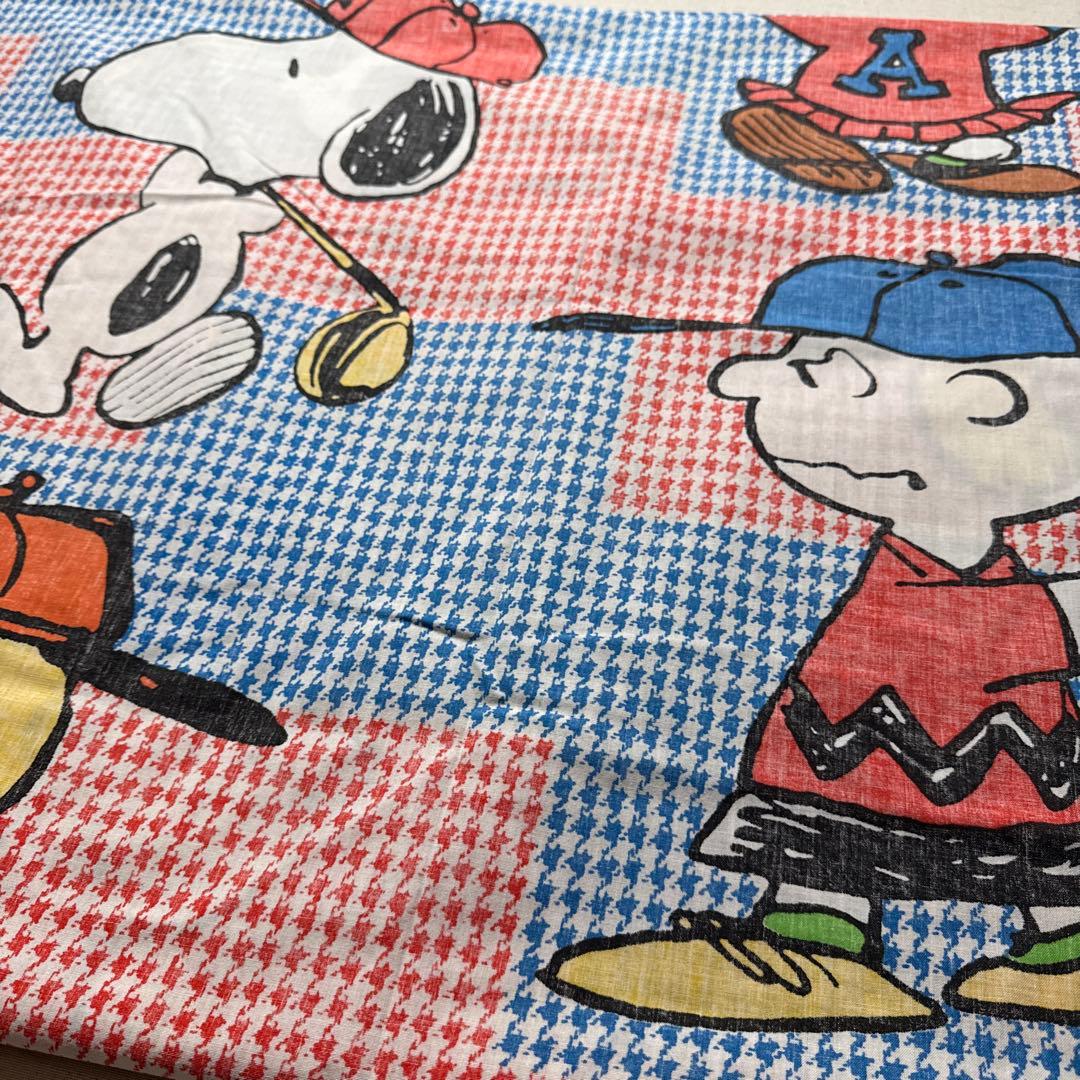 70s ピーナッツ スヌーピー ビンテージ シーツ ベットカバー キャラクター