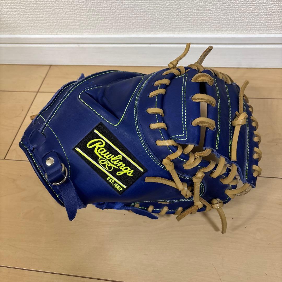 Rawlings 軟式グローブ　青　キャッチャーミット