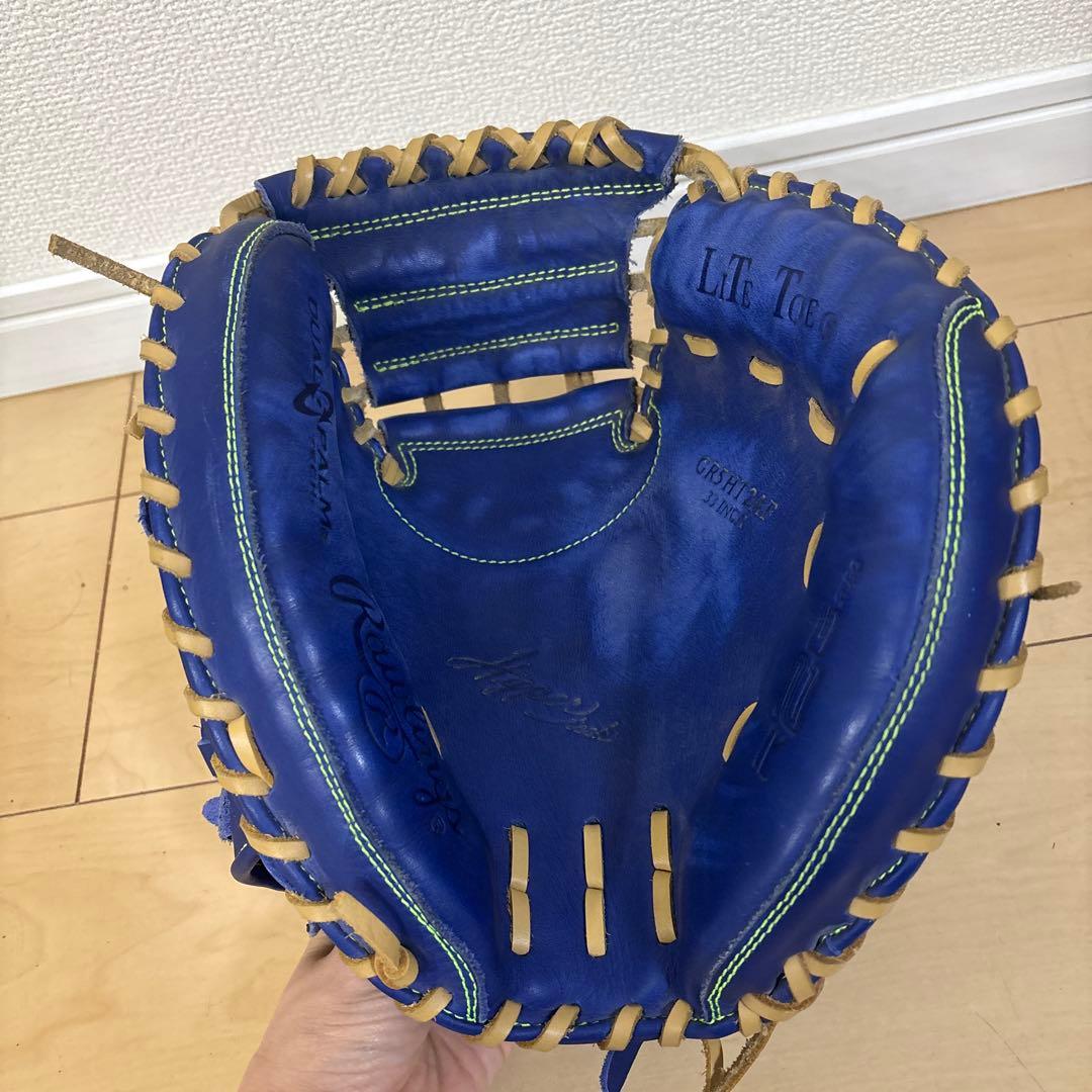 Rawlings 軟式グローブ　青　キャッチャーミット