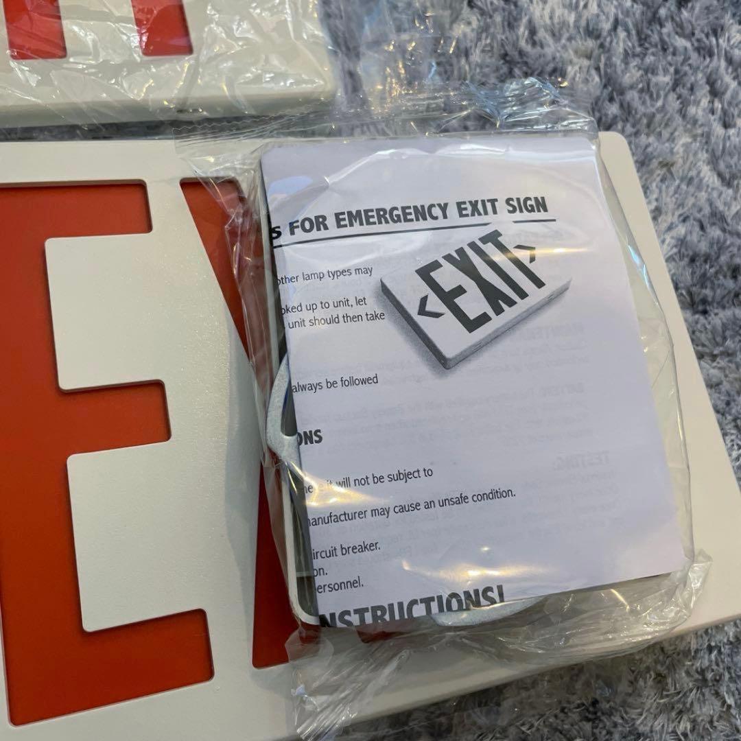 EXIT　LED　WH/RED　USA　非常口　アメリカン
