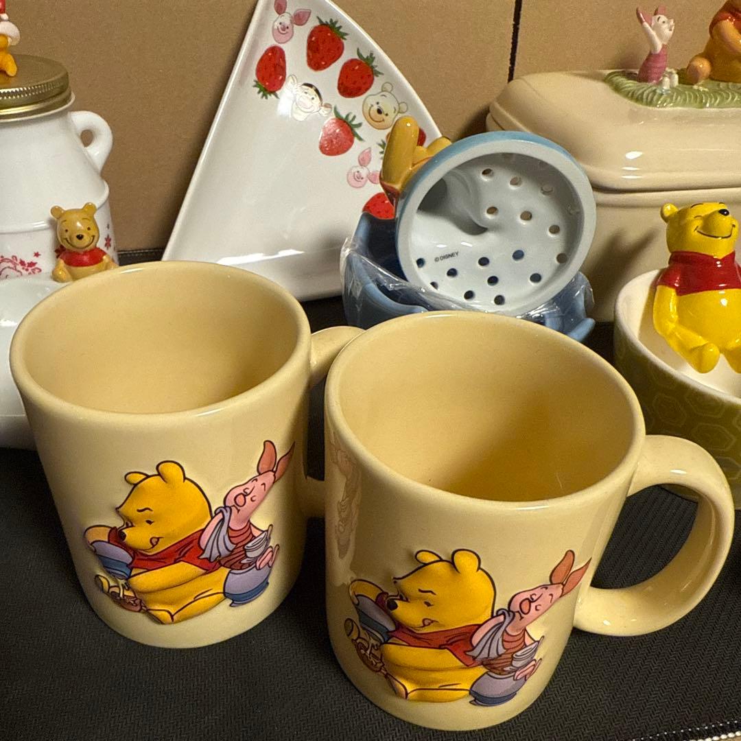 ディズニー　プーさん　マグカップ　小物入れ容器　陶器製　まとめ売り