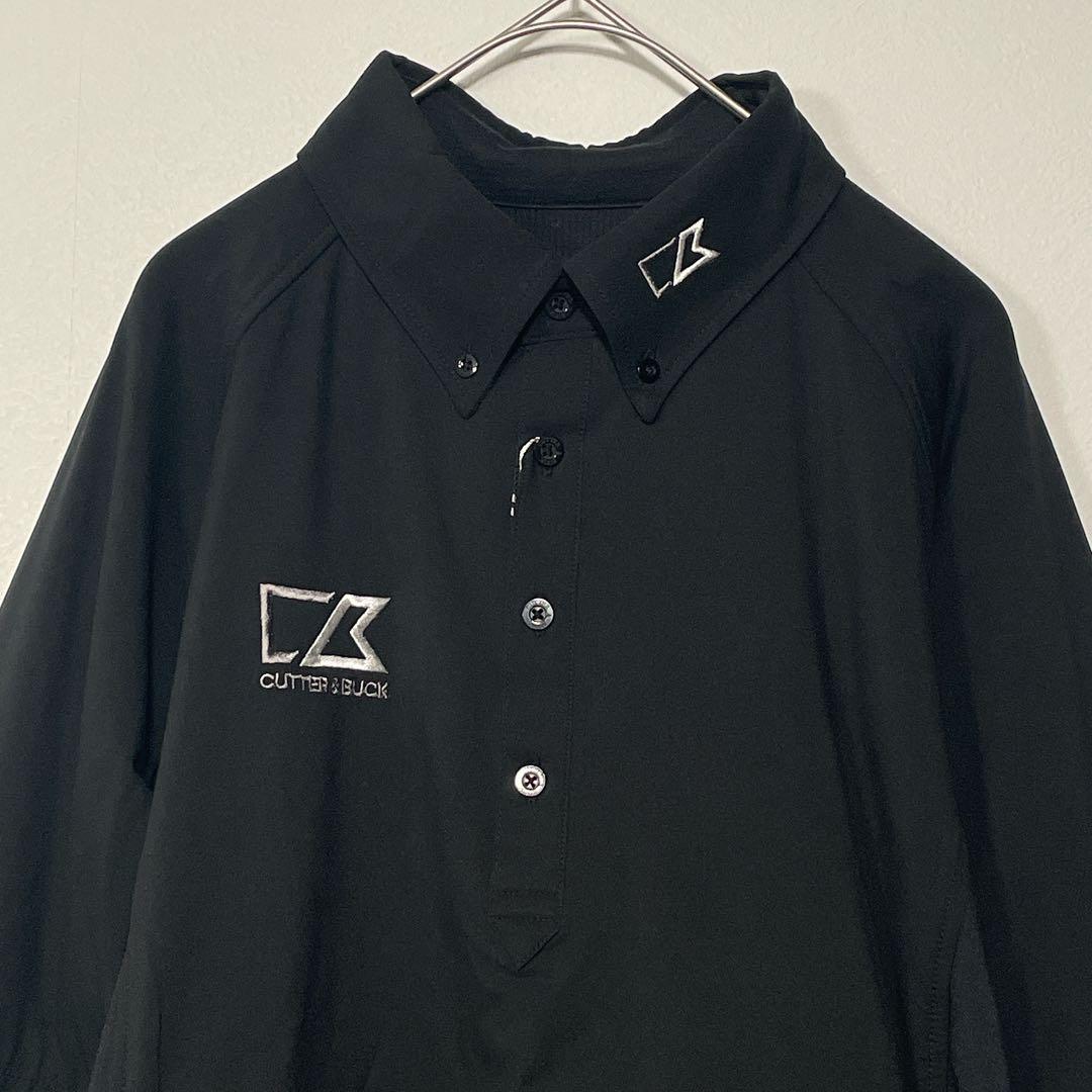 【新品タグ付き】カッター＆バック 高機能4WAY 長袖ゴルフポロシャツ L 黒